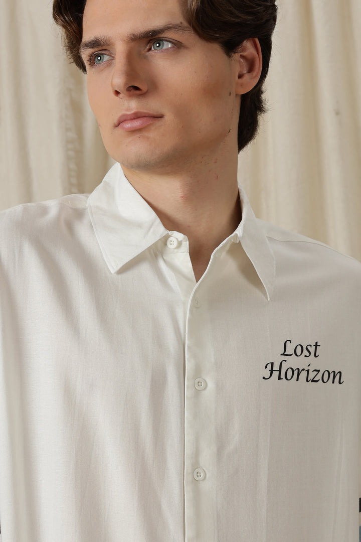 Lost Horizon: White Oversized Shirt
