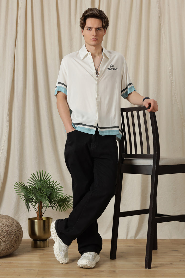 Lost Horizon: White Oversized Shirt