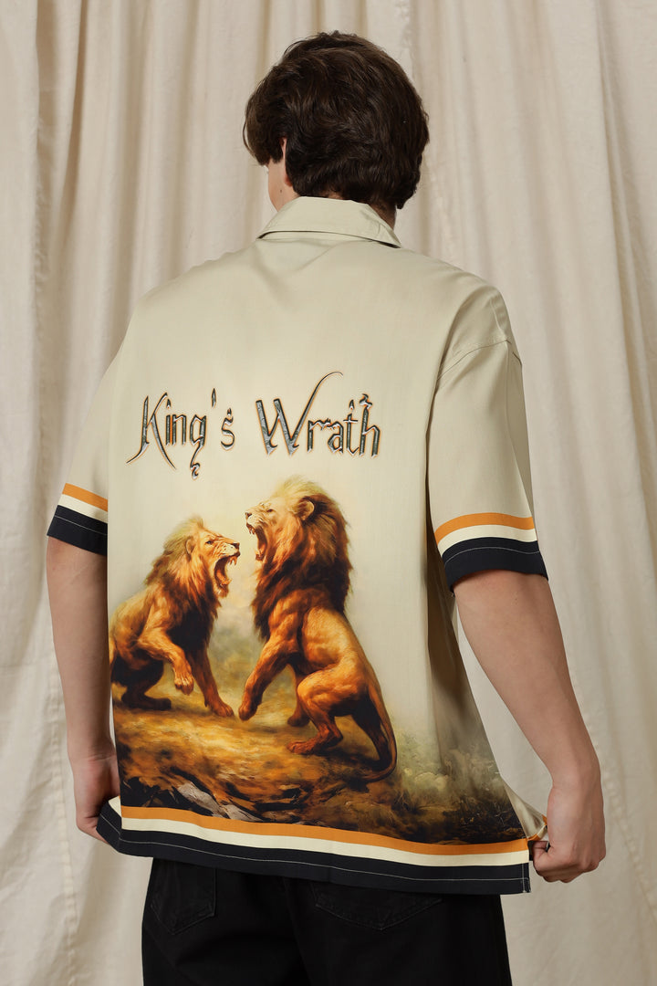 King Wrath: Beige Oversized Shirt