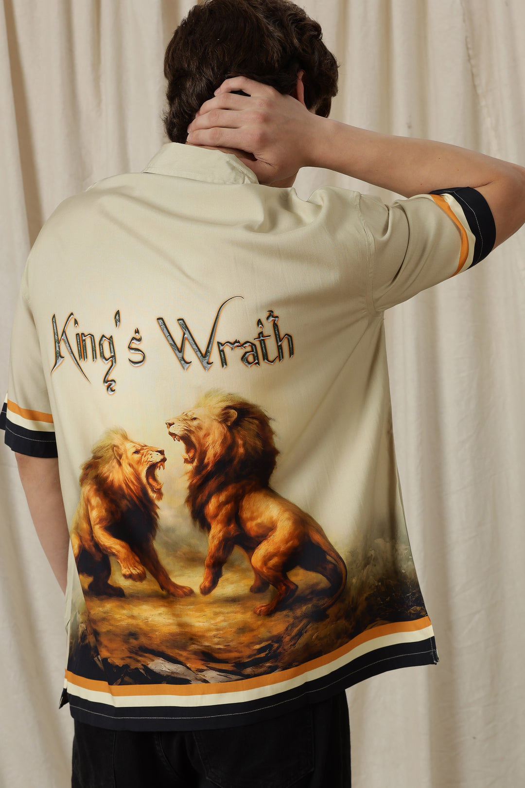 King Wrath: Beige Oversized Shirt