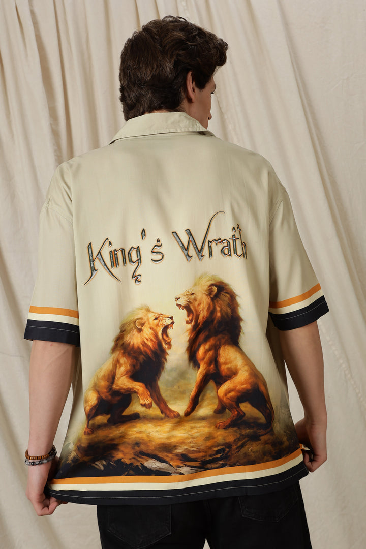 King Wrath: Beige Oversized Shirt