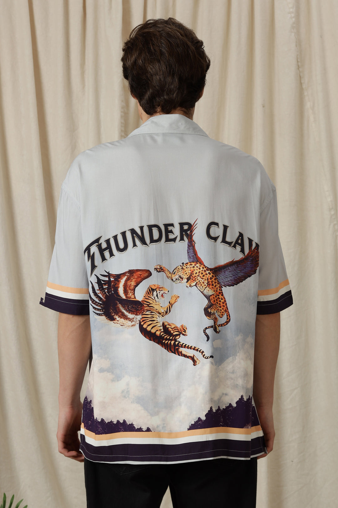 Thunder Claw: Grey Oversized Shirt