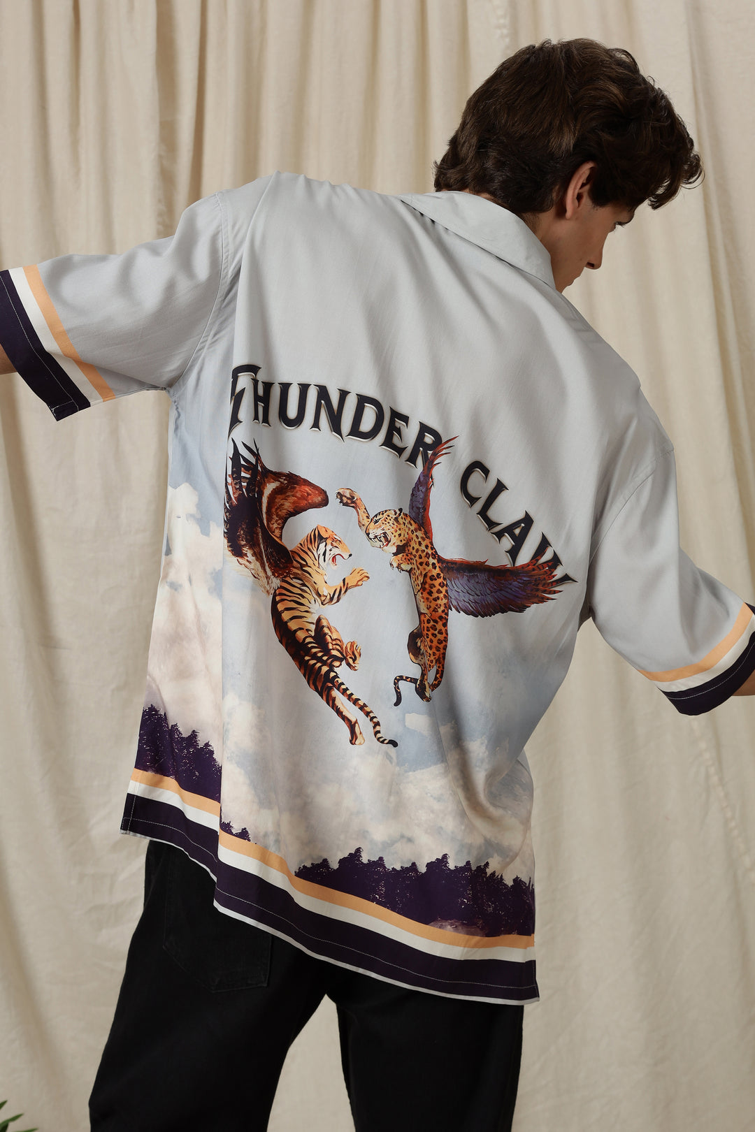 Thunder Claw: Grey Oversized Shirt