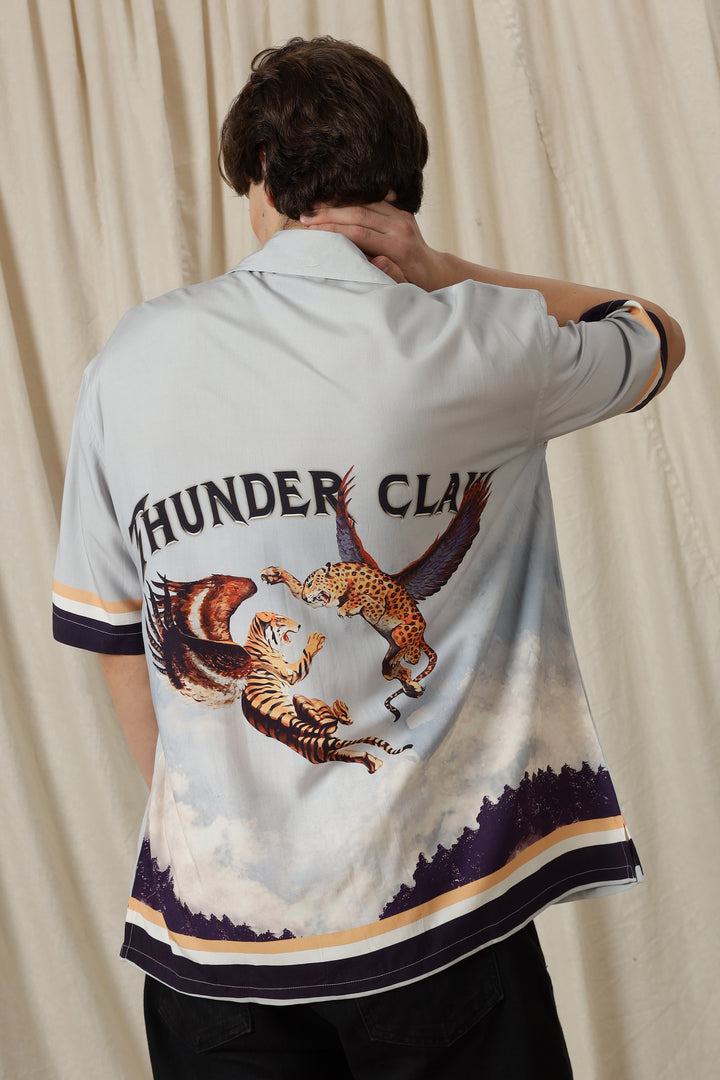 Thunder Claw: Grey Oversized Shirt