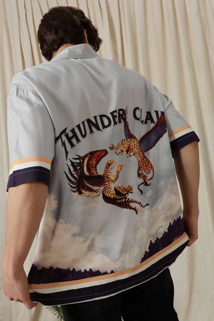 Thunder Claw: Grey Oversized Shirt