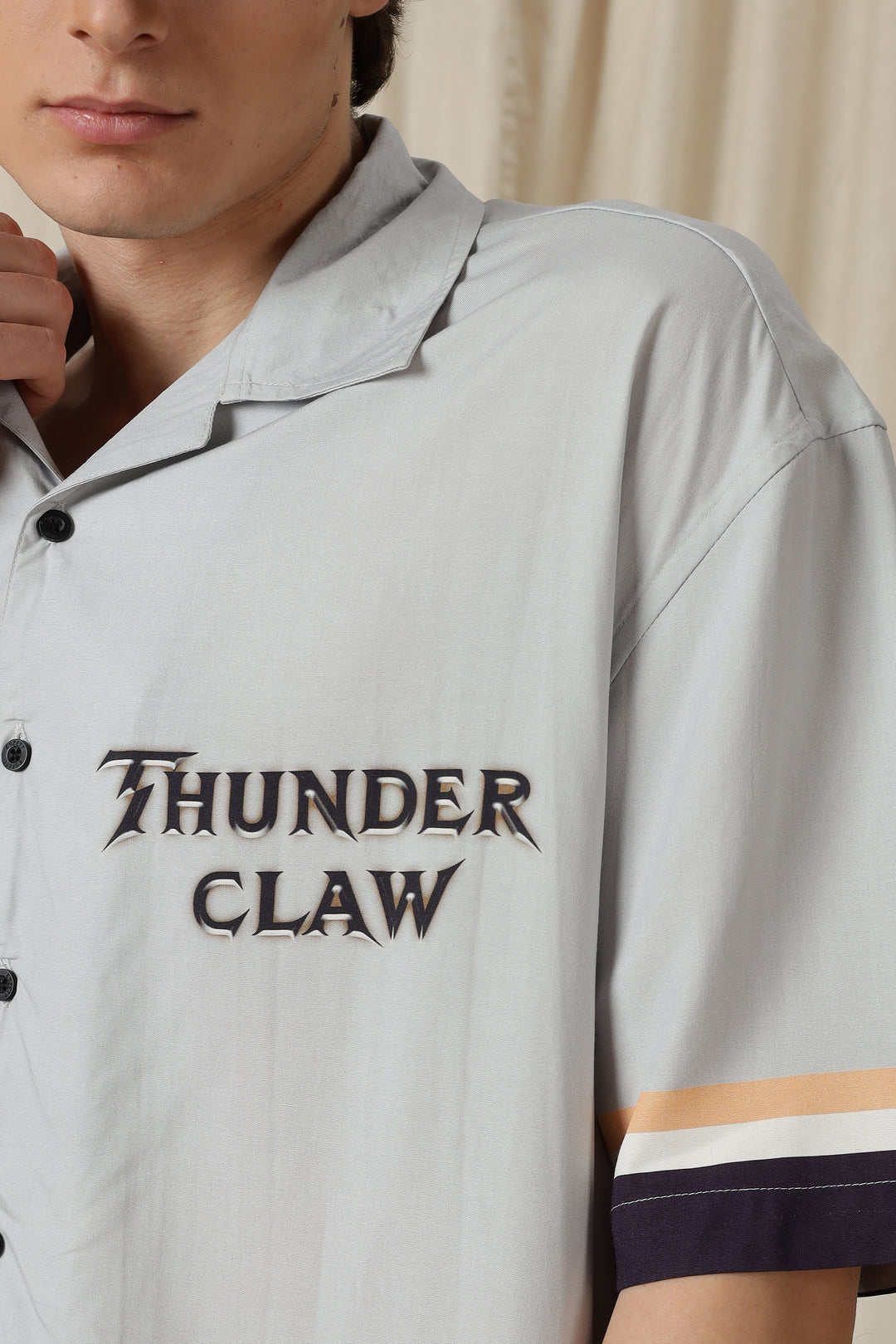 Thunder Claw: Grey Oversized Shirt