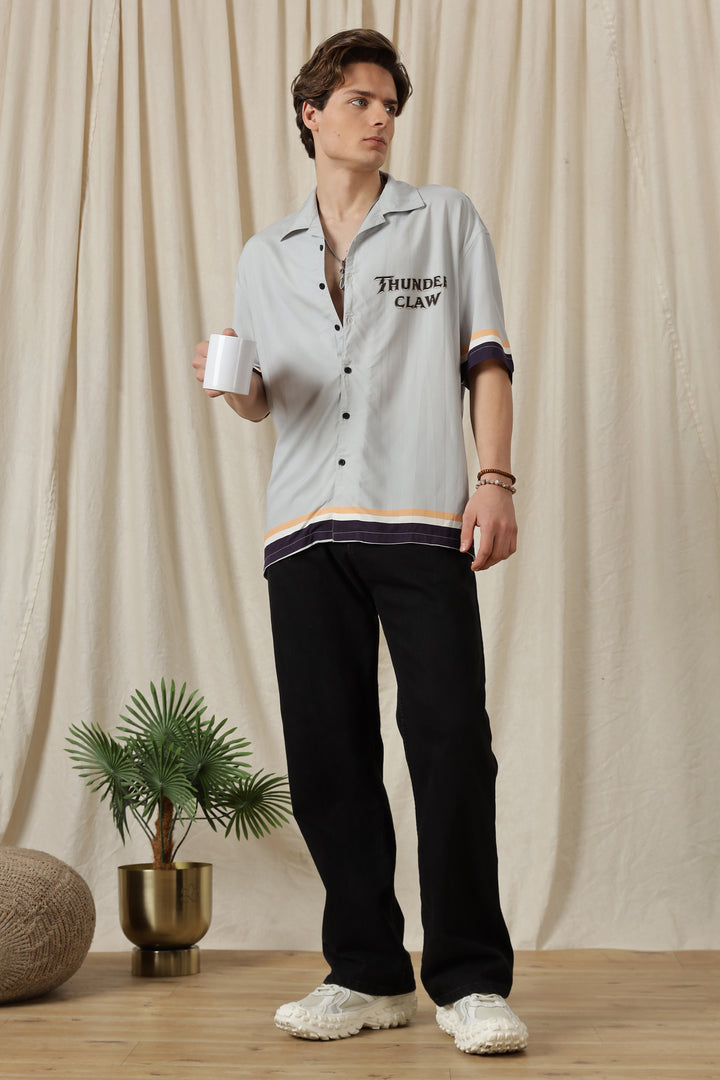 Thunder Claw: Grey Oversized Shirt