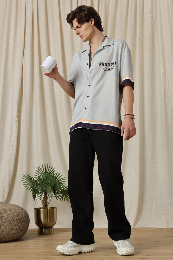 Thunder Claw: Grey Oversized Shirt