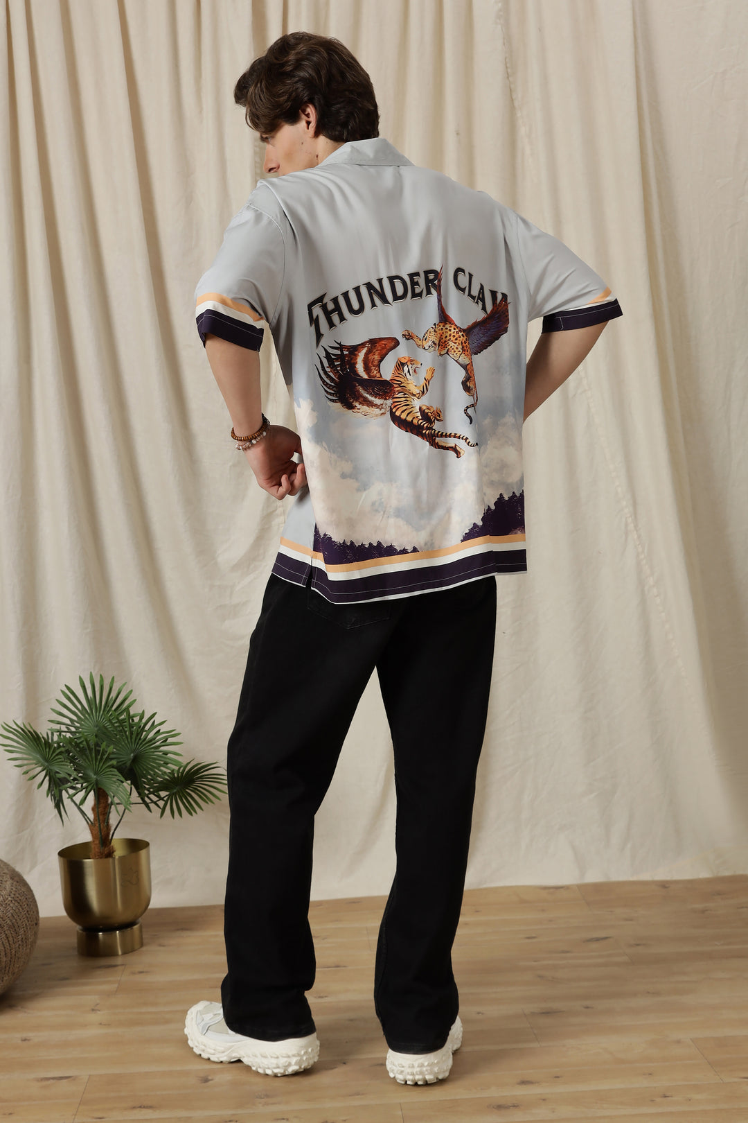 Thunder Claw: Grey Oversized Shirt