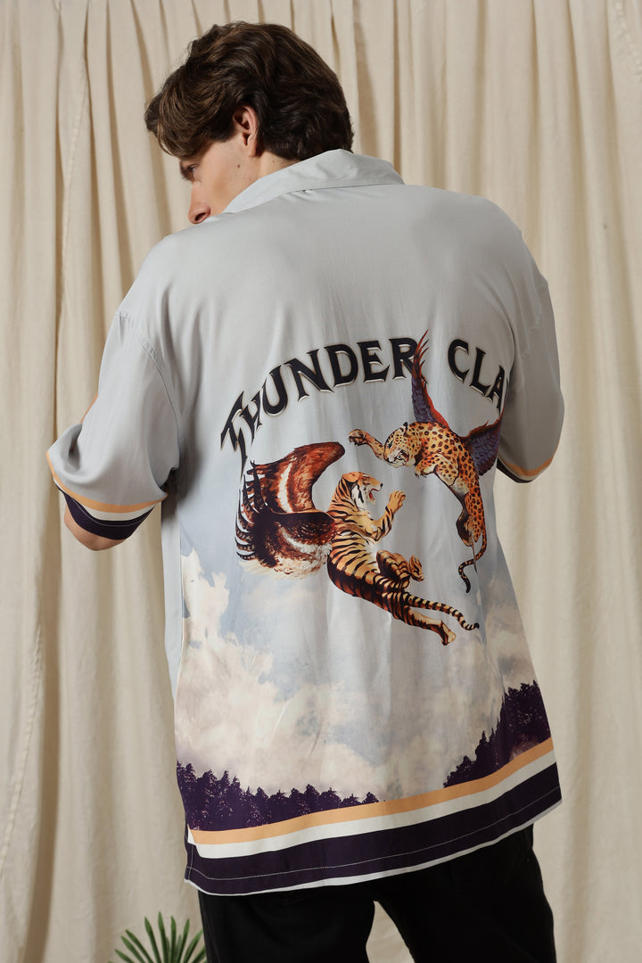 Thunder Claw: Grey Oversized Shirt