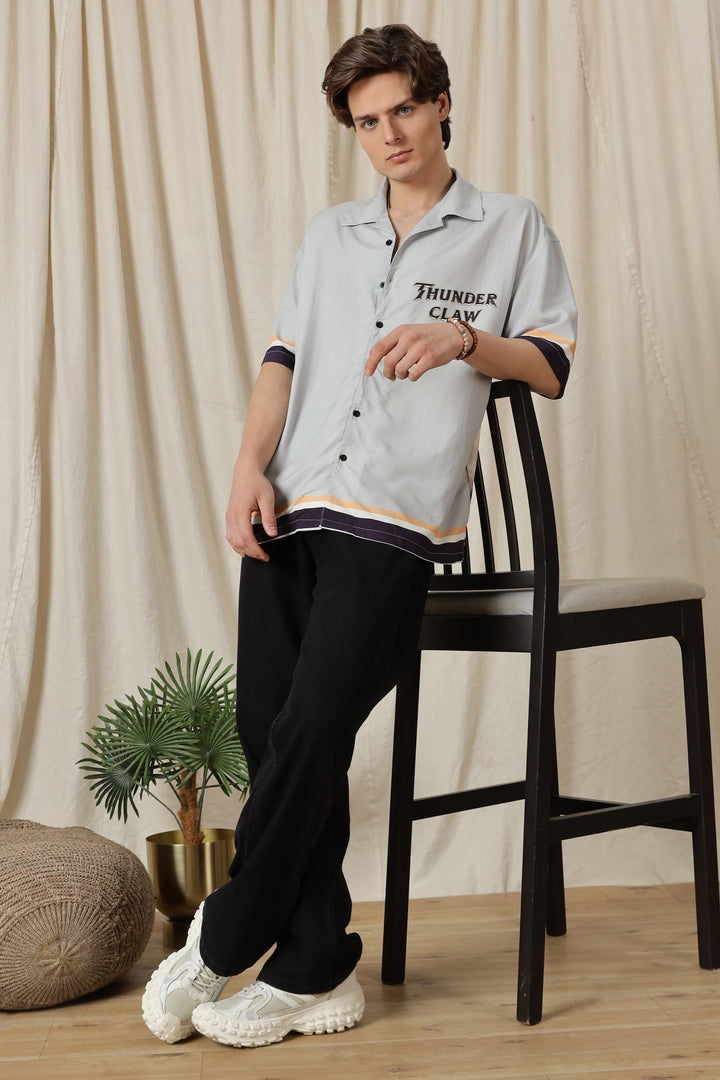Thunder Claw: Grey Oversized Shirt