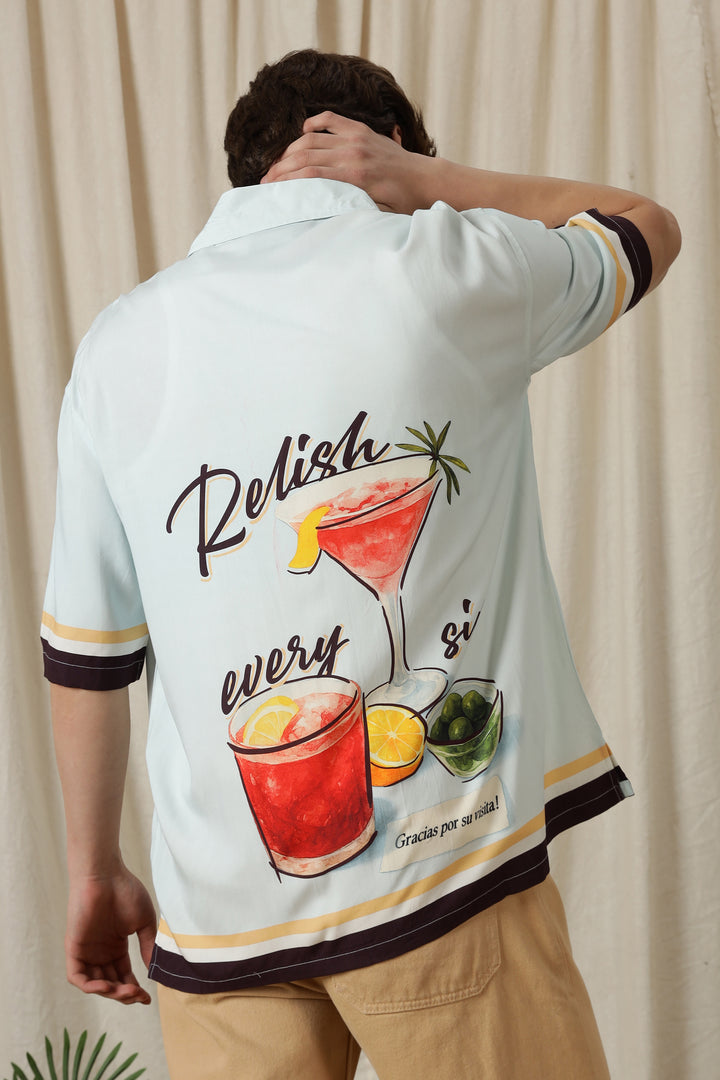 Relish : Light Blue Oversized Shirt