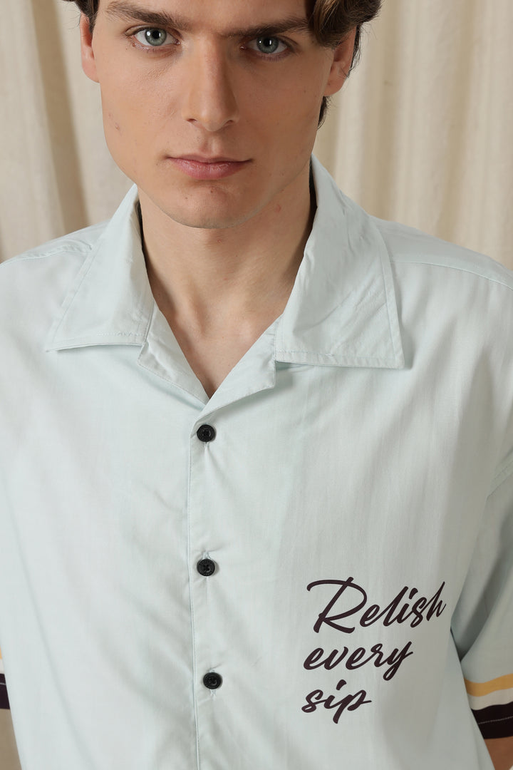 Relish : Light Blue Oversized Shirt