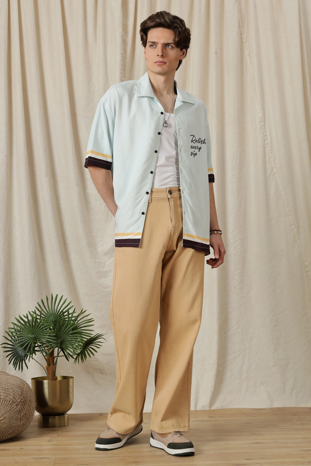 Relish : Light Blue Oversized Shirt