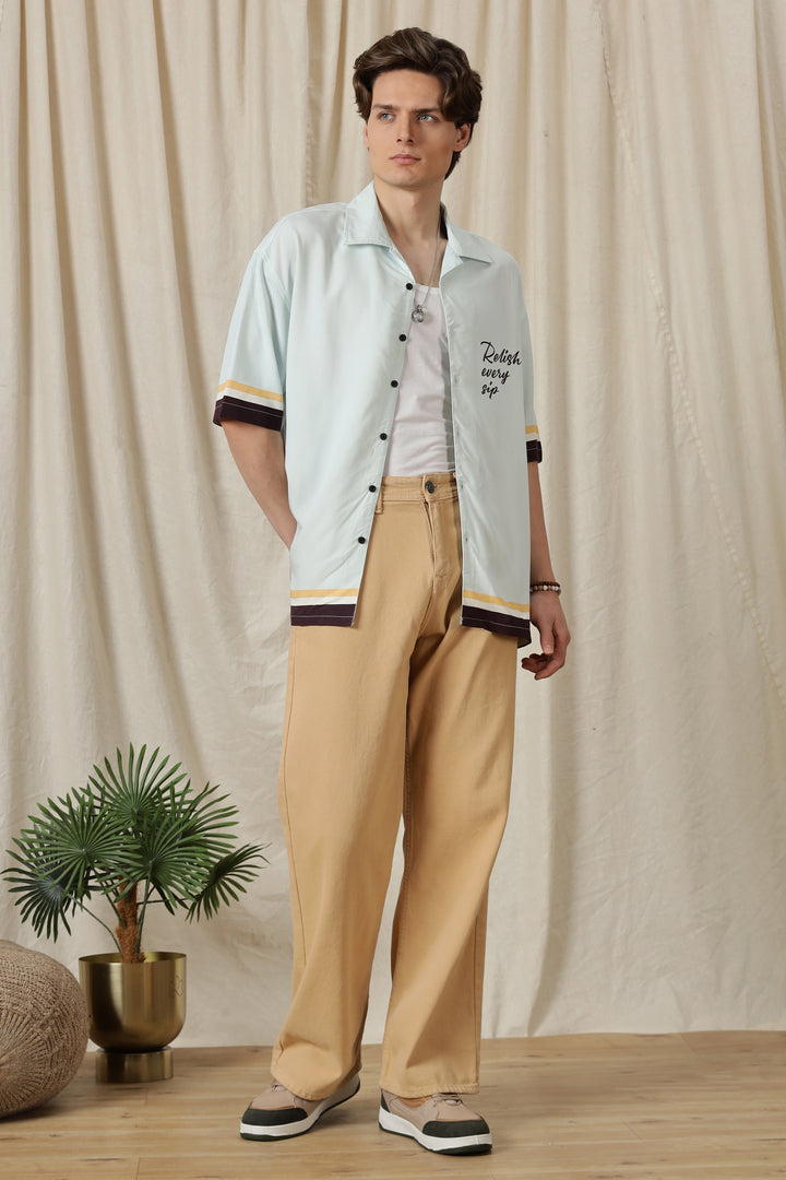 Relish : Light Blue Oversized Shirt