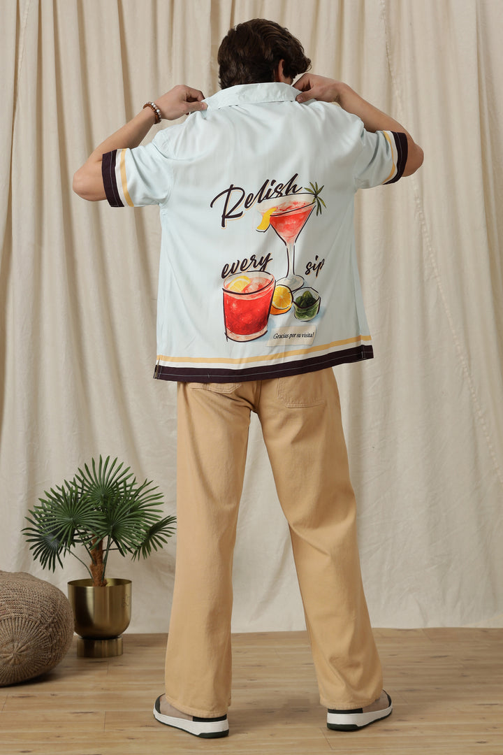 Relish : Light Blue Oversized Shirt