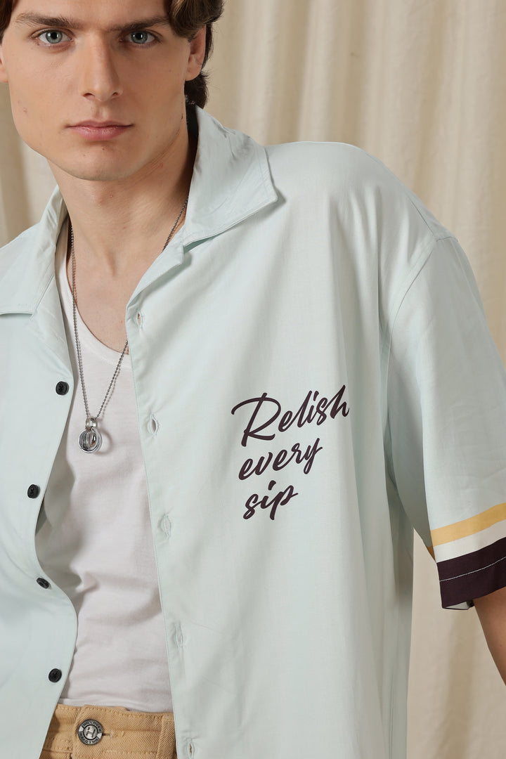 Relish : Light Blue Oversized Shirt