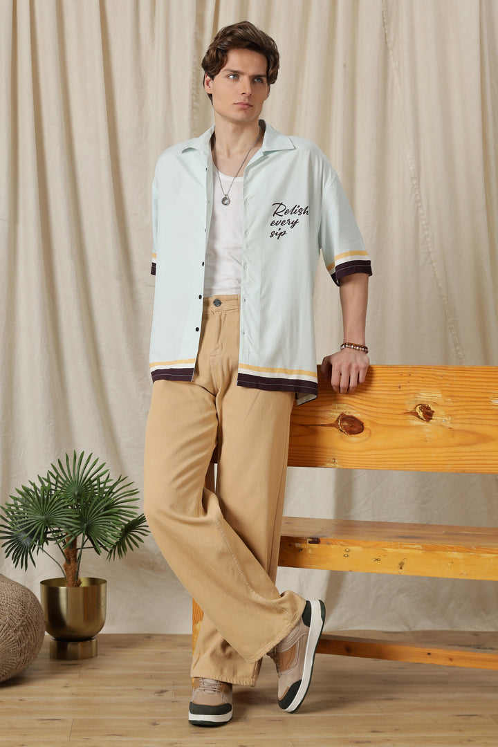 Relish : Light Blue Oversized Shirt