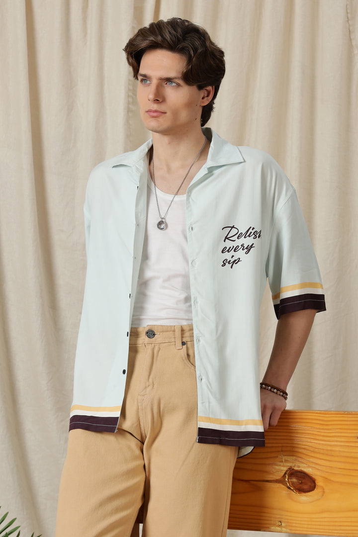 Relish : Light Blue Oversized Shirt