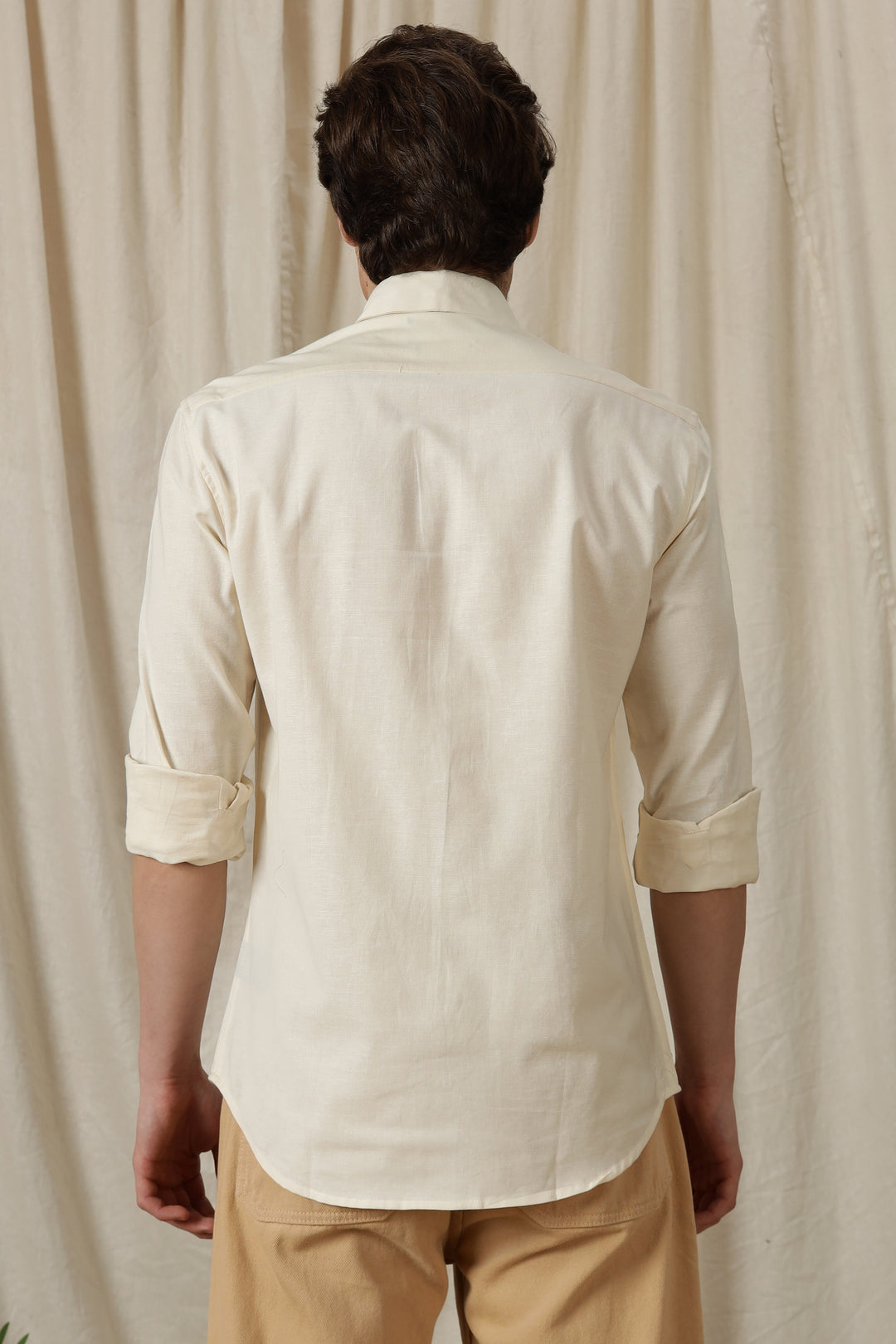 Leafy: Embroidery Cream Shirt