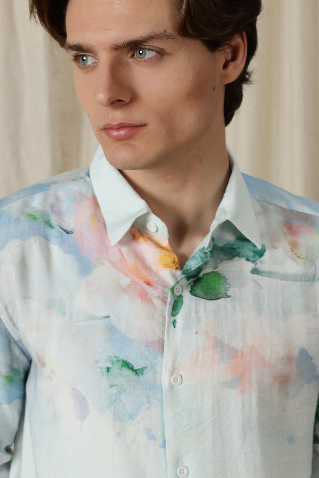 Floral Ombre: Textured Fabric Shirt