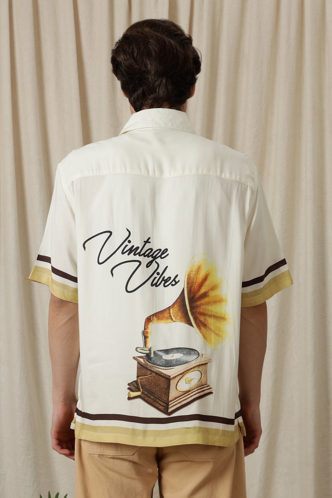 Vintage Vibes: Cream oversized shirt