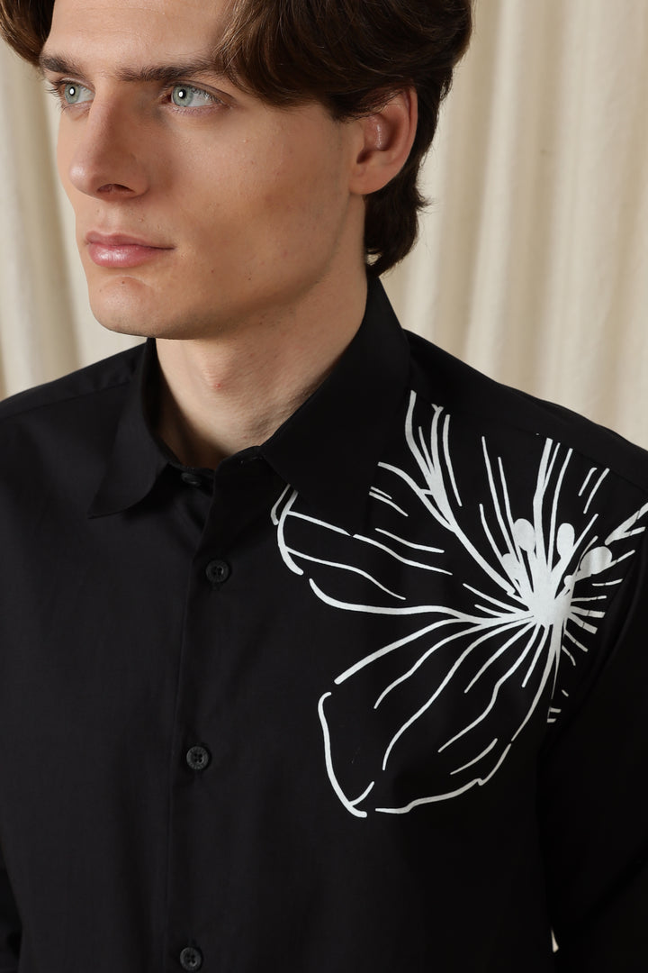 Petaled: Black Shirt