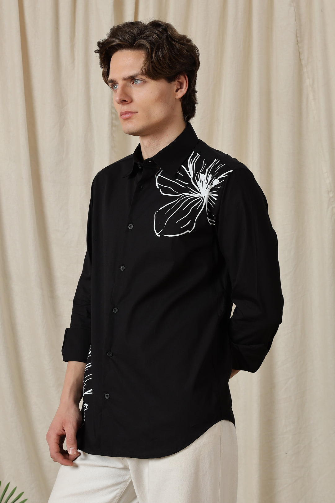 Petaled: Black Shirt