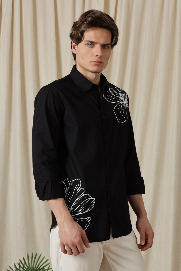 Petaled: Black Shirt