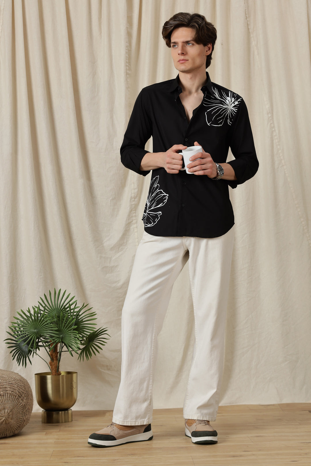 Petaled: Black Shirt