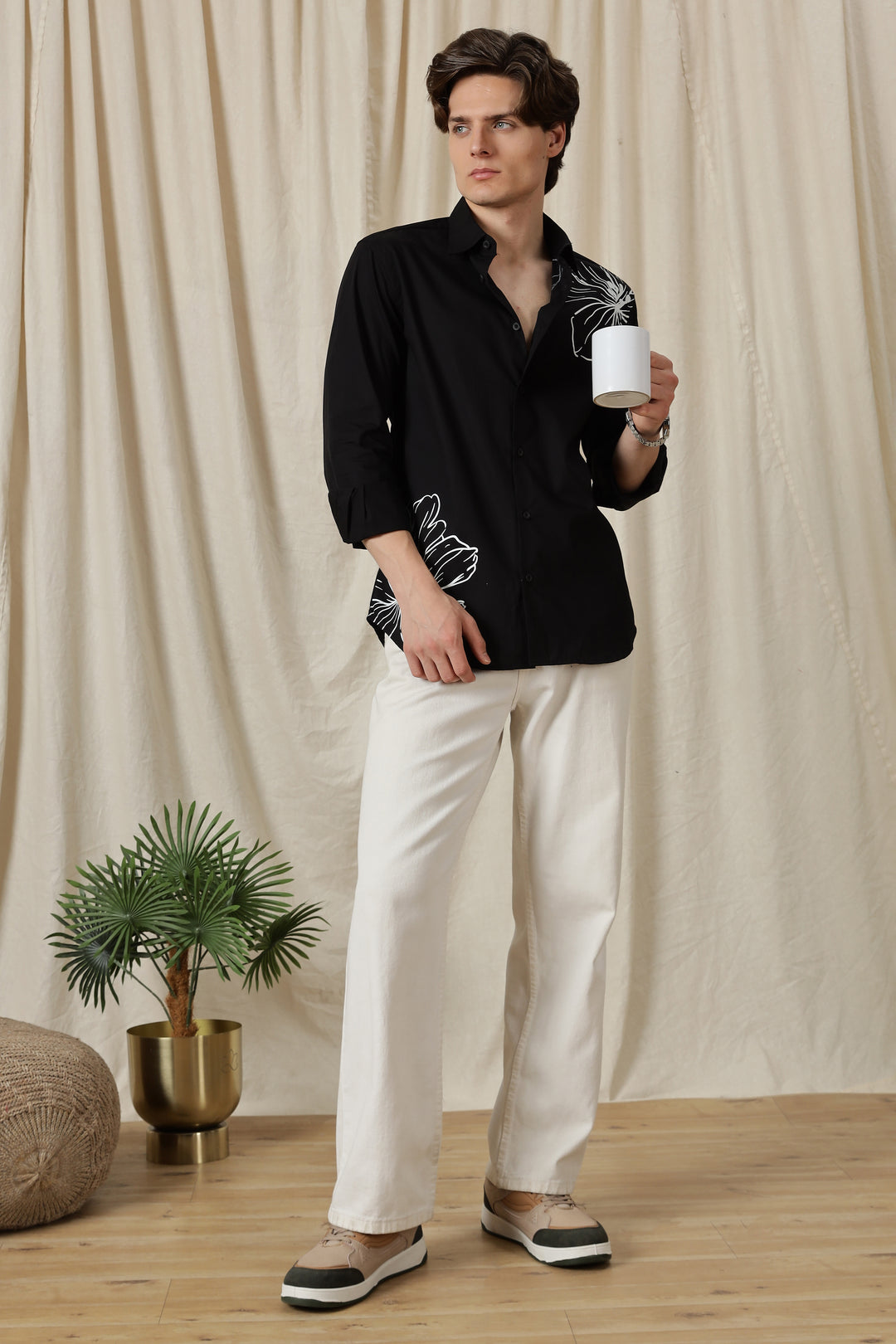 Petaled: Black Shirt