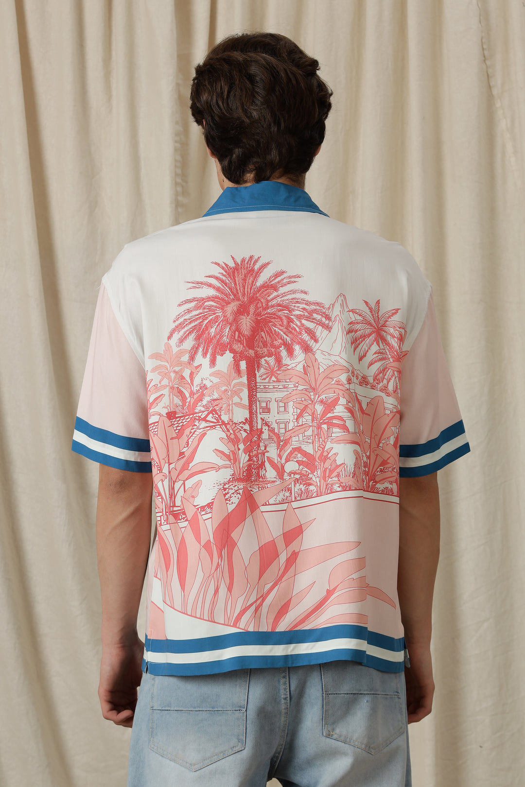 Abstract Forest: Oversized Pink Shirt