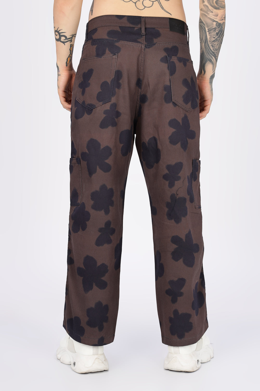 Floral Printed Baggy Cargo Pants