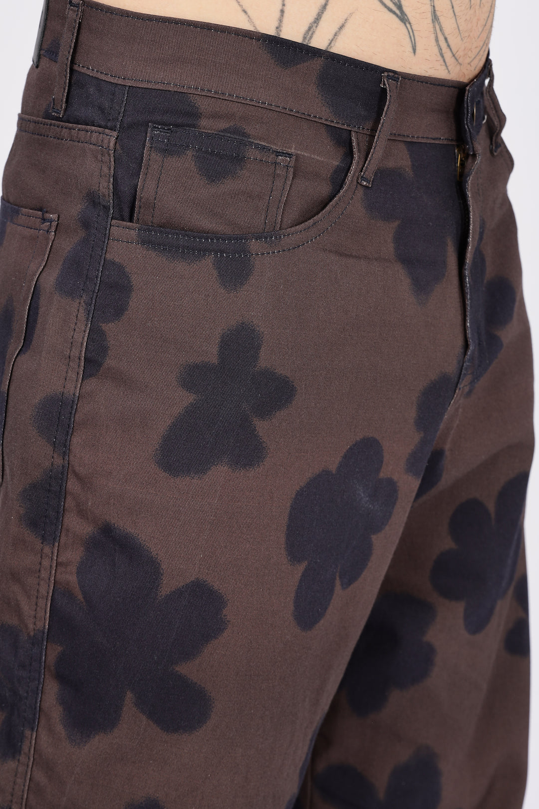 Floral Printed Baggy Cargo Pants