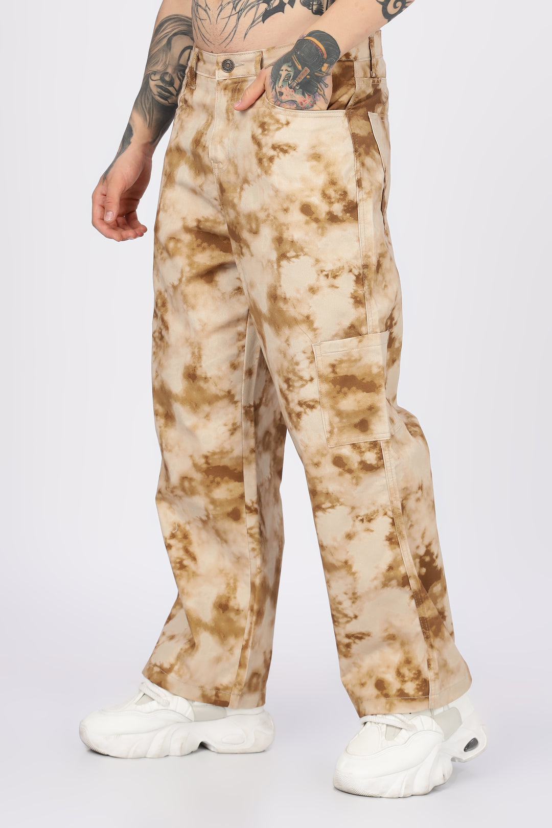 Cloudy: Printed Cargo Pants