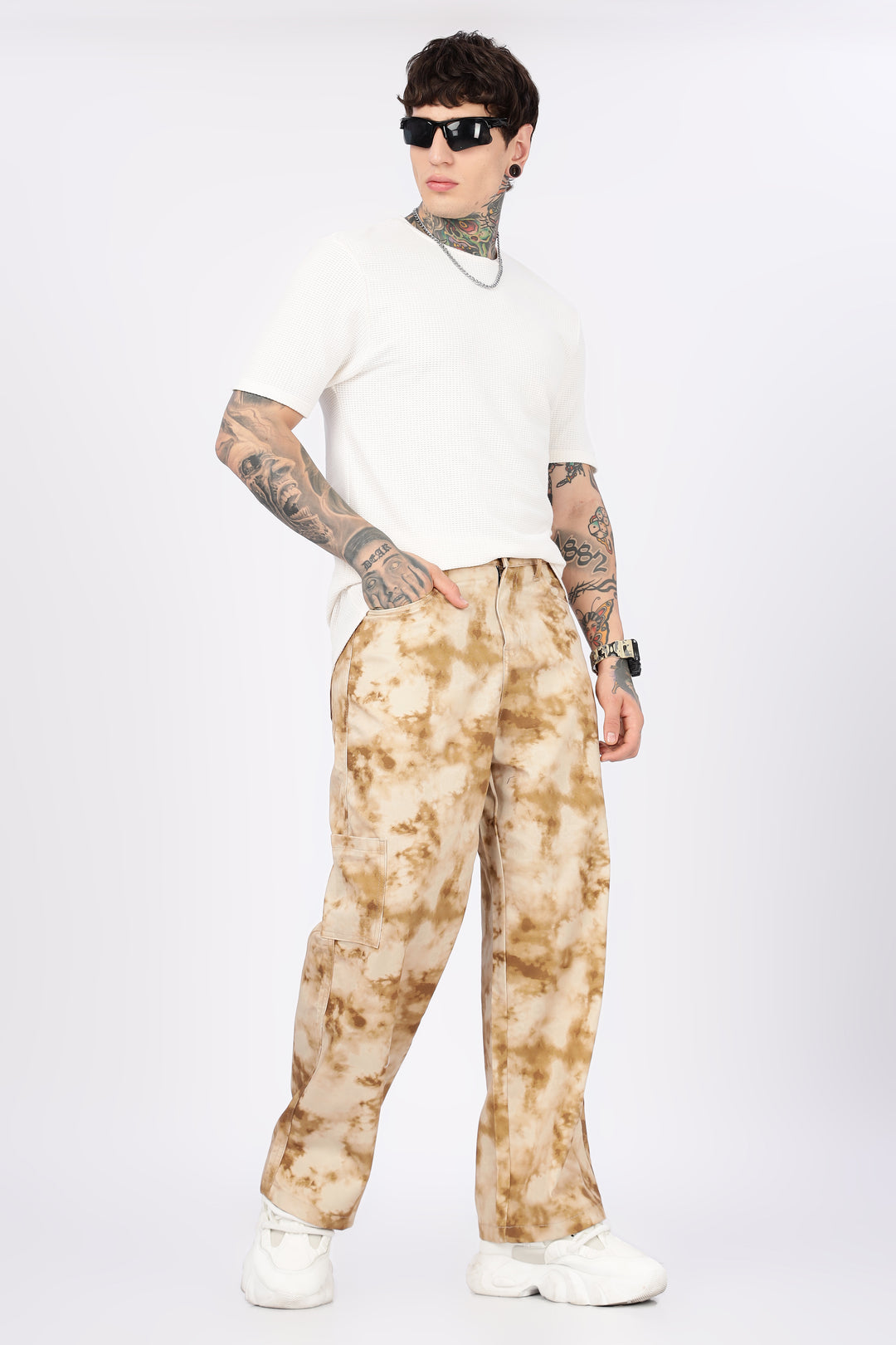 Cloudy: Printed Cargo Pants