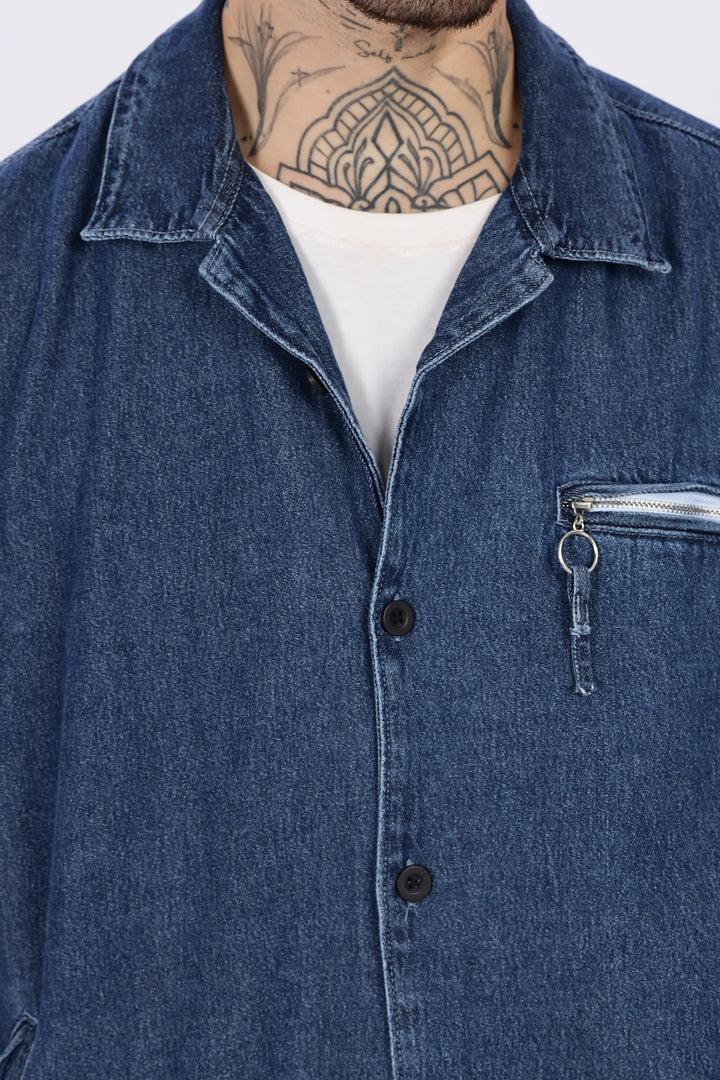 Denims: Oversized Blue Shirt
