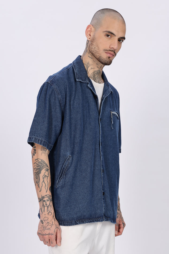 Denims: Oversized Blue Shirt