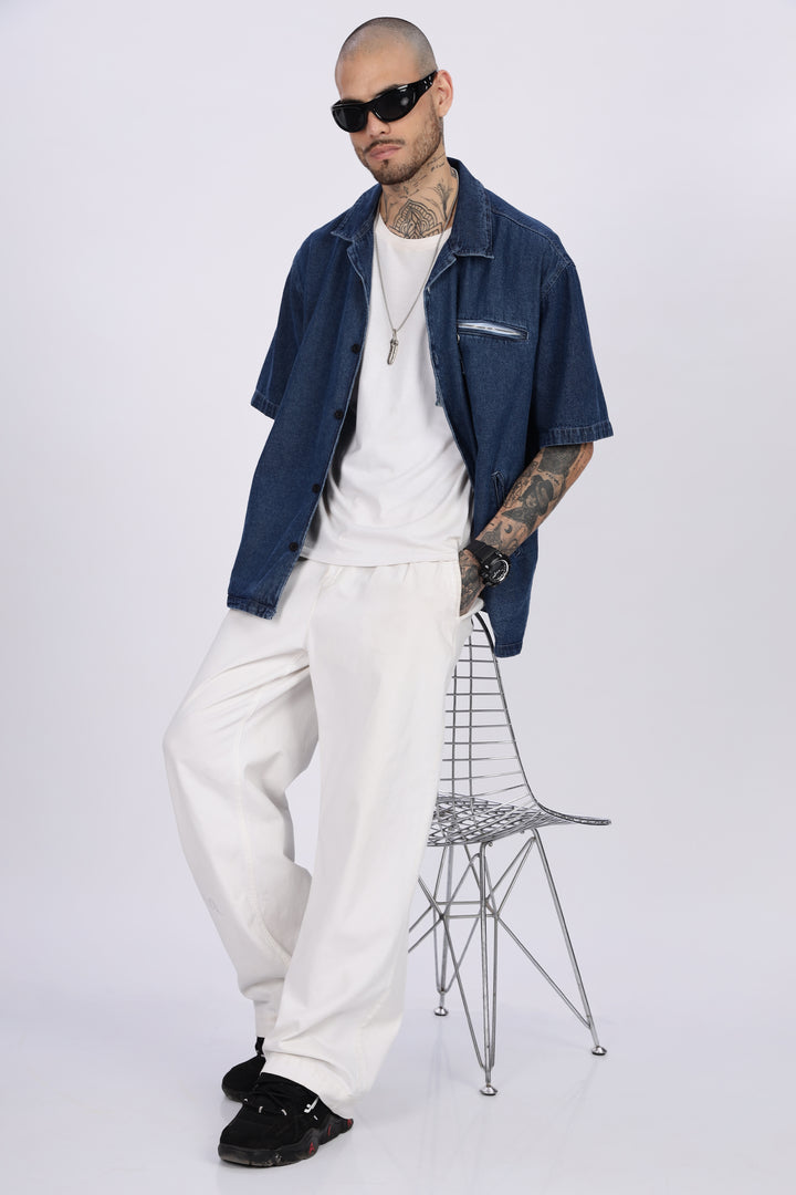 Denims: Oversized Blue Shirt