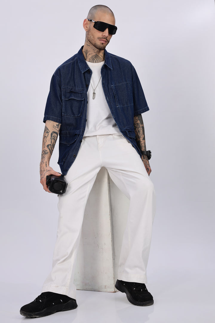 Denims: Utility Cargo Oversized Shirt