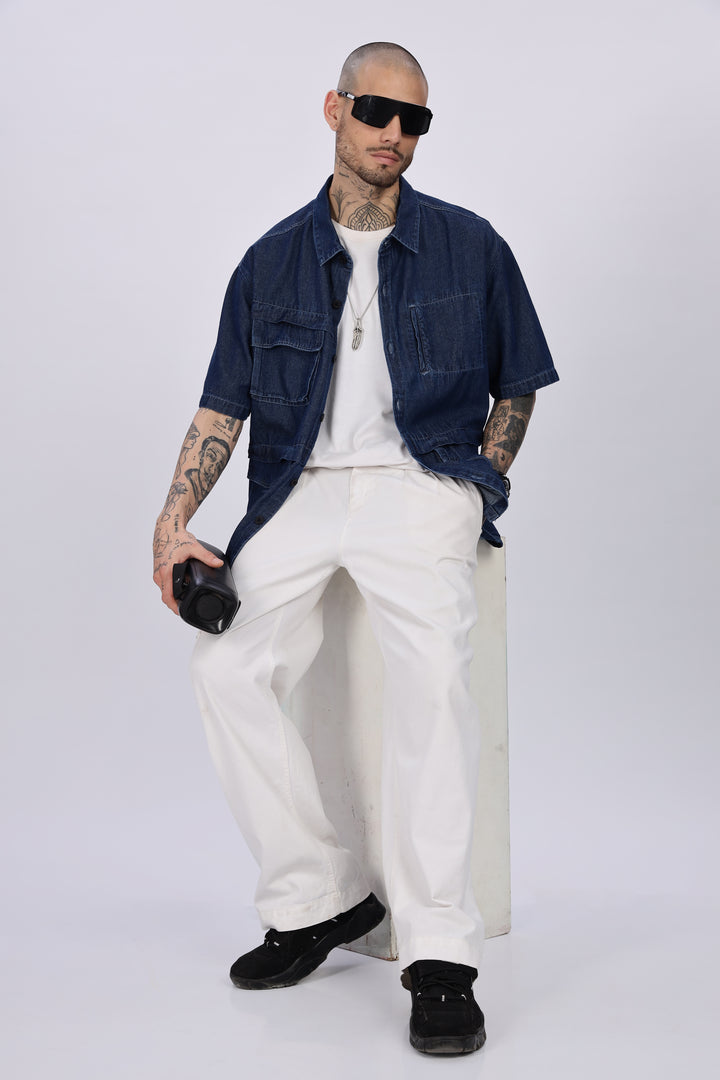 Denims: Utility Cargo Oversized Shirt
