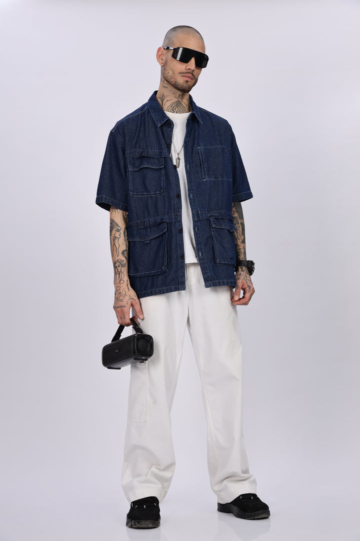 Denims: Utility Cargo Oversized Shirt