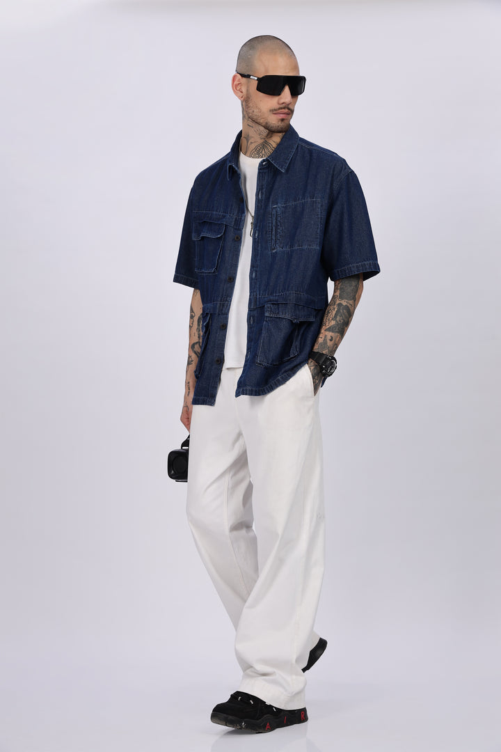 Denims: Utility Cargo Oversized Shirt