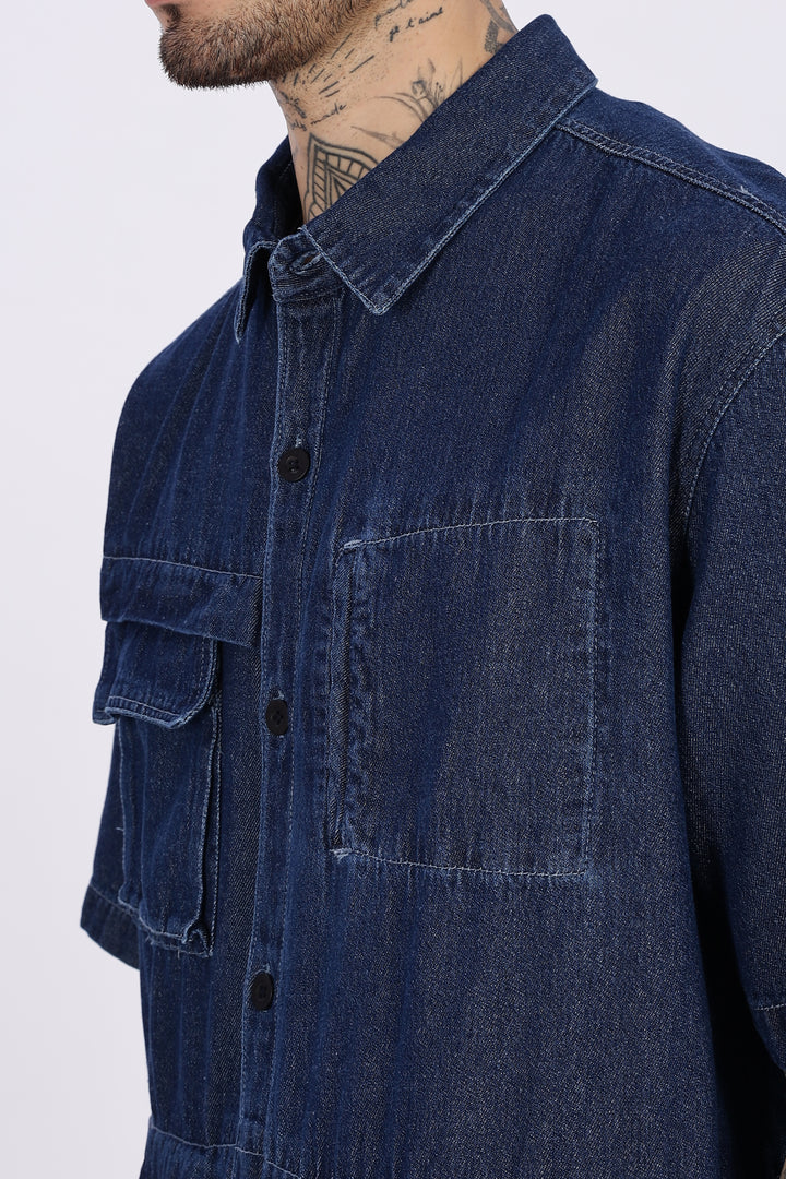 Denims: Utility Cargo Oversized Shirt