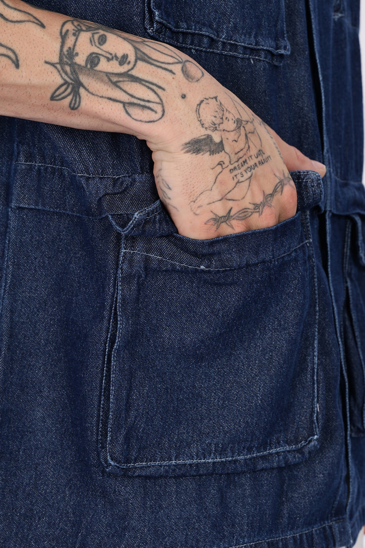 Denims: Utility Cargo Oversized Shirt