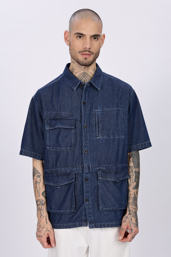 Denims: Utility Cargo Oversized Shirt
