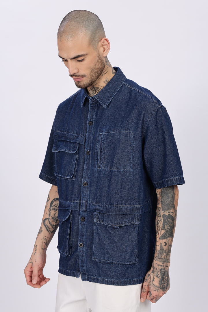 Denims: Utility Cargo Oversized Shirt