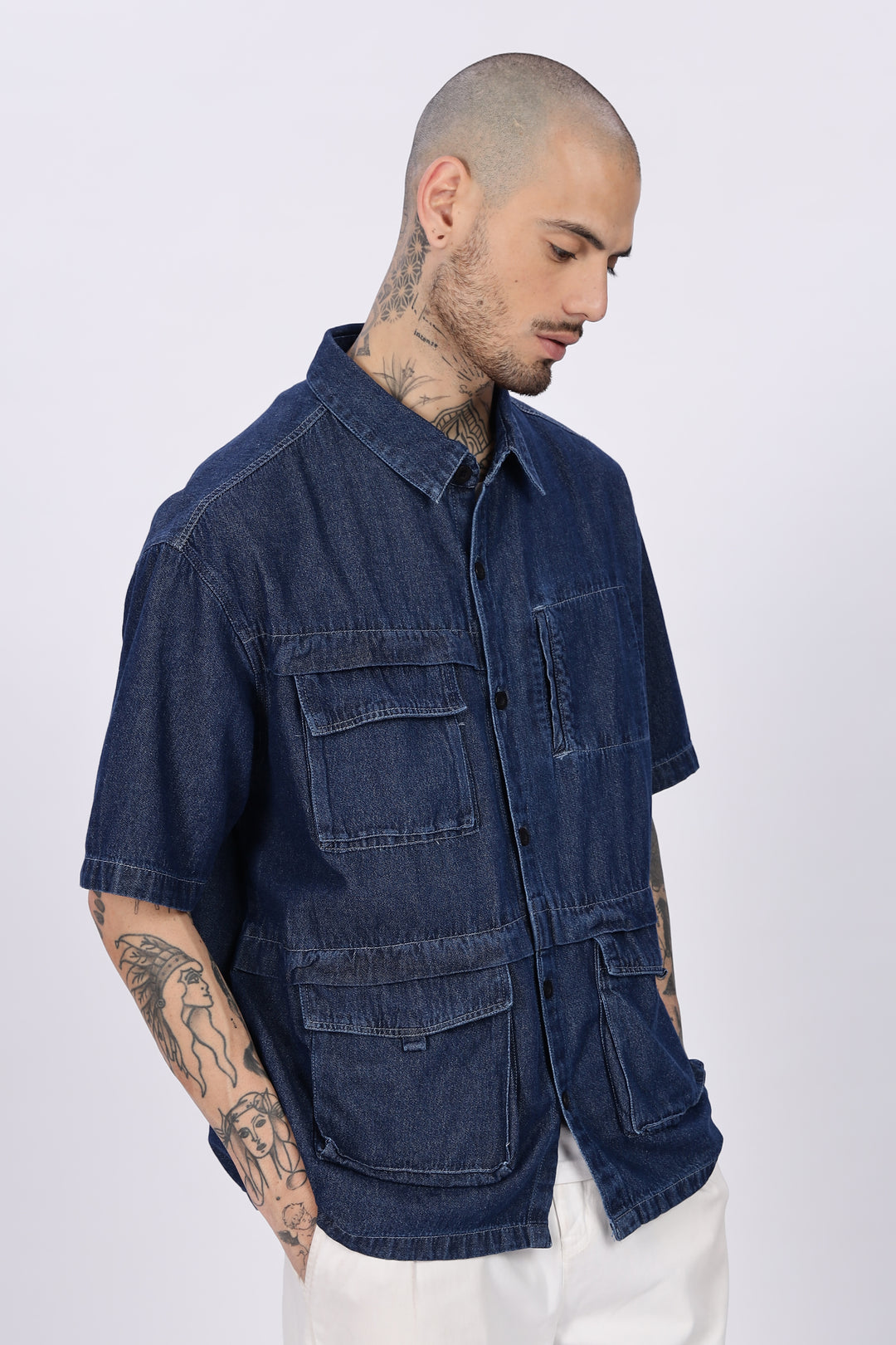 Denims: Utility Cargo Oversized Shirt