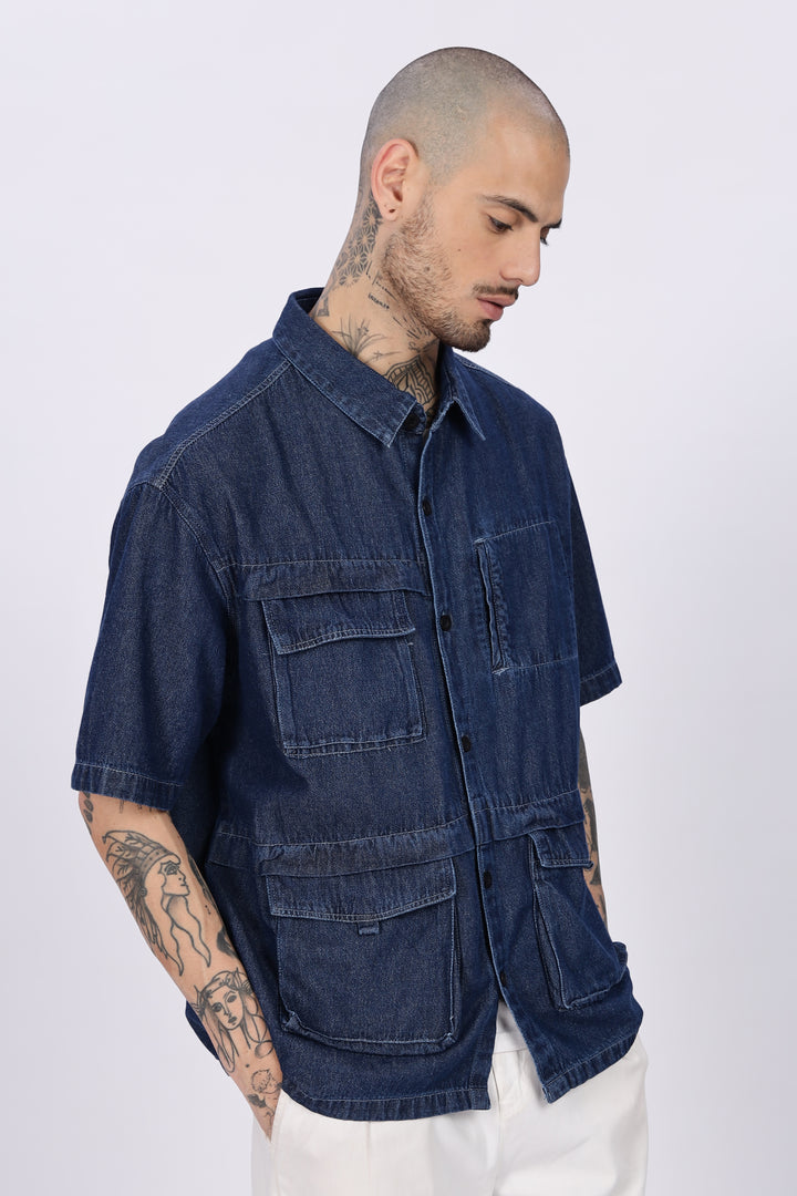 Denims: Utility Cargo Oversized Shirt