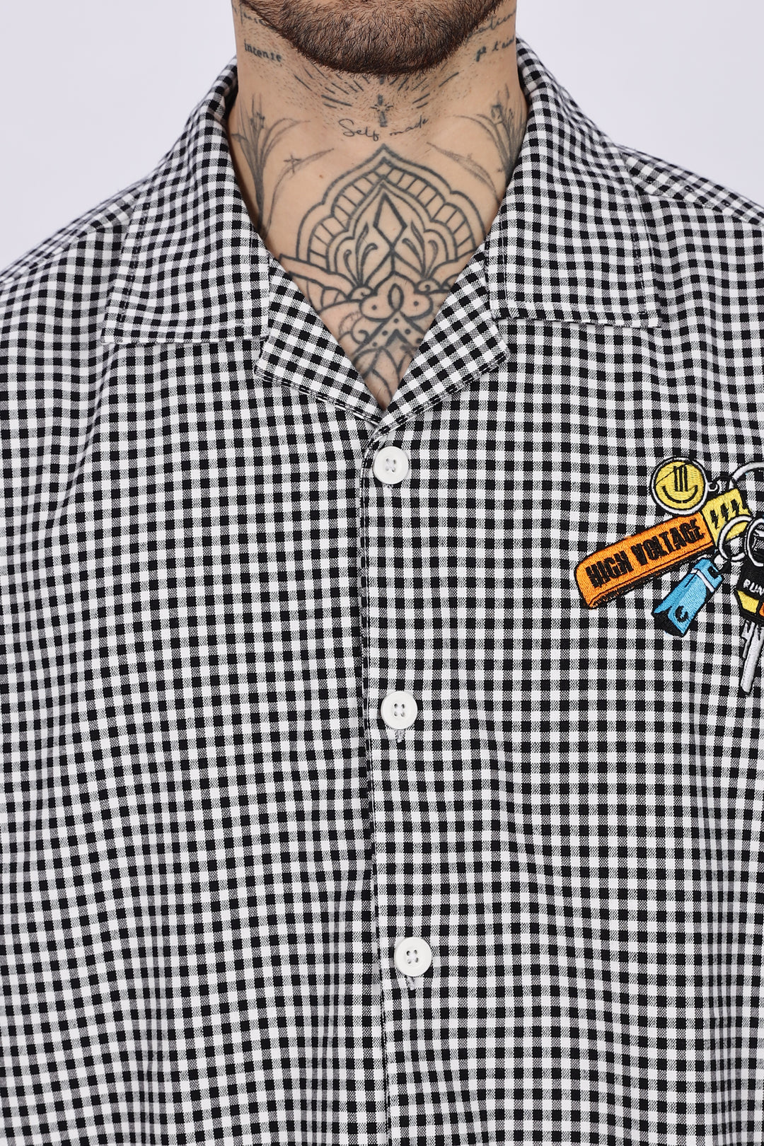 Keychain: Oversized Embroidery Checks Shirt